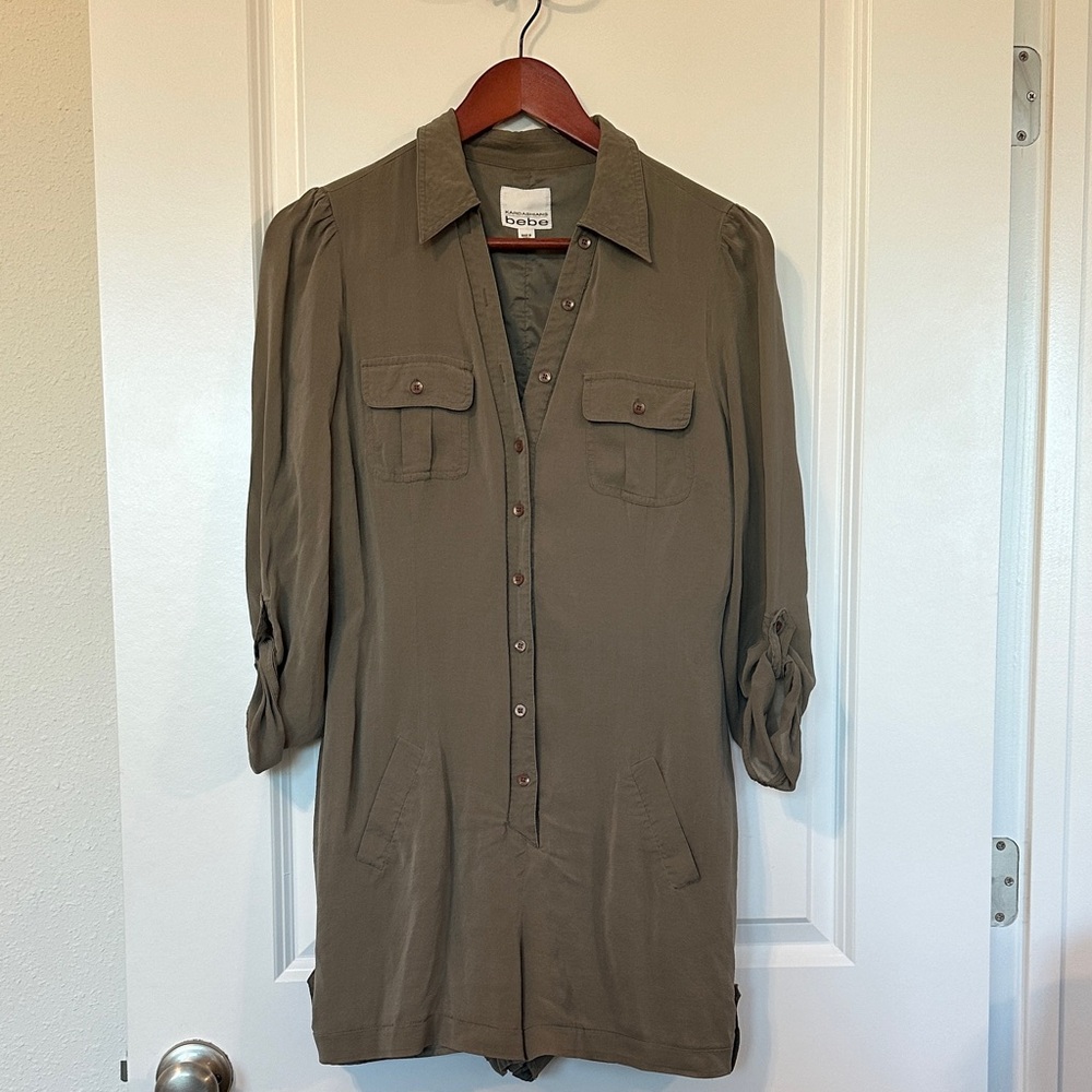 Bebe Kardashians Olive Green Romper